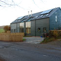 nearly completed foresters houses, carron valley